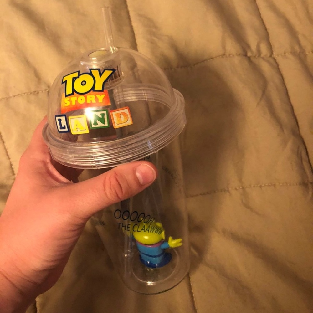 Vintage Disney Toy Story Land Clear Cup with Straw